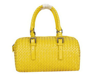 Bottega Veneta krim intrecciato calf bag 9646 lemon yellow - Click Image to Close